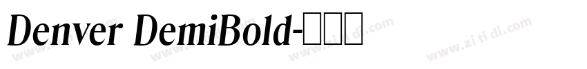 Denver DemiBold字体转换